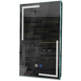 Specchio LED Verticale | Pulsanti touch | Funzione anti-appannamento | Luce bianca fredda - Reyze Serie Minimal Modello 2